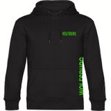 multifanshop Kapuzen Sweatshirt - Wolfsburg - Brust & Seite - Druck grün - Hoodie