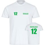 multifanshop Kinder T-Shirt - Mönchengladbach - Trikot Nummer 12 - Druck grün - Kind