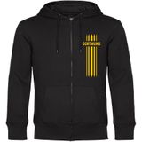 multifanshop Kapuzen Sweatshirt Jacke - Dortmund - Streifen - Druck gelb - Sweat