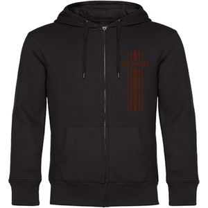 multifanshop Kapuzen Sweatshirt Jacke - St. Pauli - Streifen - Druck braun - Sweat