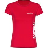 multifanshop Damen T-Shirt - Portugal - Brust & Seite - Druck weiß - Frauen