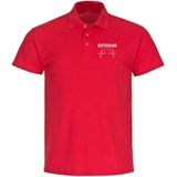 multifanshop Poloshirt - Deutschland - Herzschlag - Druck weiß - Polo