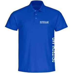 multifanshop Poloshirt - Deutschland - Brust & Seite - Druck weiß - Polo