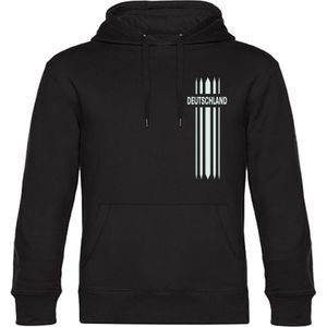 multifanshop Kapuzen Sweatshirt - Deutschland - Streifen - Druck weiß - Hoodie