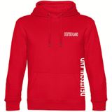multifanshop Kapuzen Sweatshirt - Deutschland - Brust & Seite - Druck weiß - Hoodie