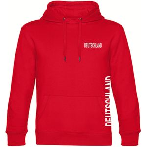multifanshop Kapuzen Sweatshirt - Deutschland - Brust & Seite - Druck weiß - Hoodie