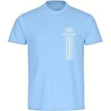 multifanshop Herren T-Shirt - Argentinien - Streifen - Druck weiß - Männer