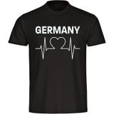 multifanshop Kinder T-Shirt - Germany - Herzschlag - Druck weiß - Kind