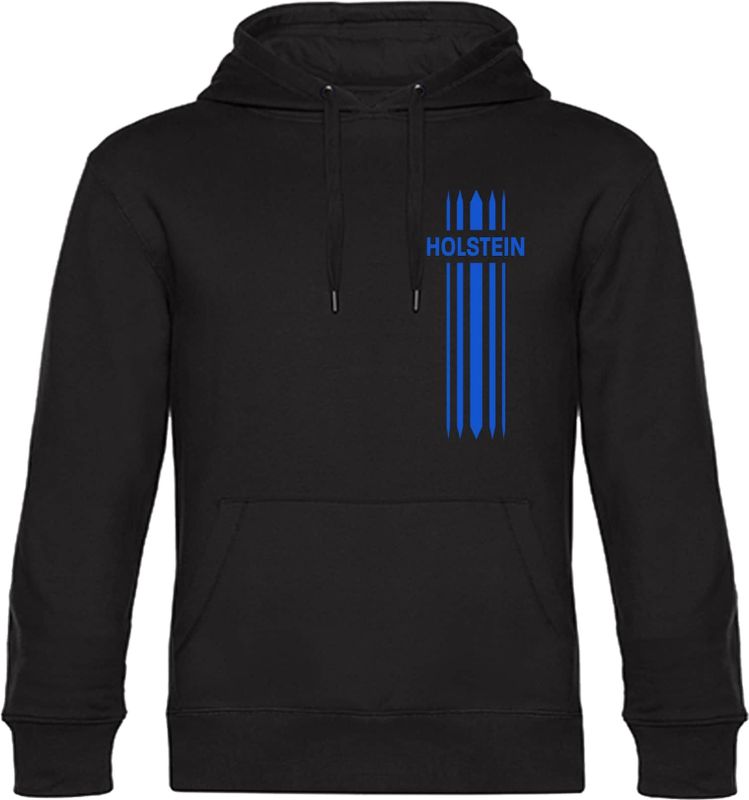 multifanshop Kapuzen Sweatshirt - Holstein - Streifen - Druck blau - Hoodie