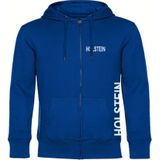 multifanshop Kapuzen Sweatshirt Jacke - Holstein - Brust & Seite - Druck weiß - Sweat