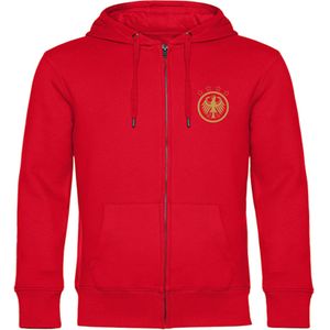 multifanshop Kapuzen Sweatshirt Jacke - Deutschland - Adler Retro Gold - Druck gold metallic - Sweat