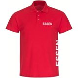 multifanshop Poloshirt - Essen - Brust & Seite - Druck weiß - Polo