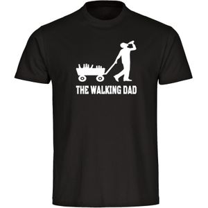 multifanshop Herren T-Shirt - Bollerwagen - The Walking Dad - Druck weiß - Männer