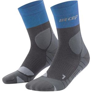 CEP - Hiking Merino Mid-Cut - Compressiekousen - Blauw - Merino Wol en Polyamide