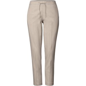 STREET ONE - Joggingbroek - Lichtbeige gemêleerd - Damesbroek met losse pasvorm