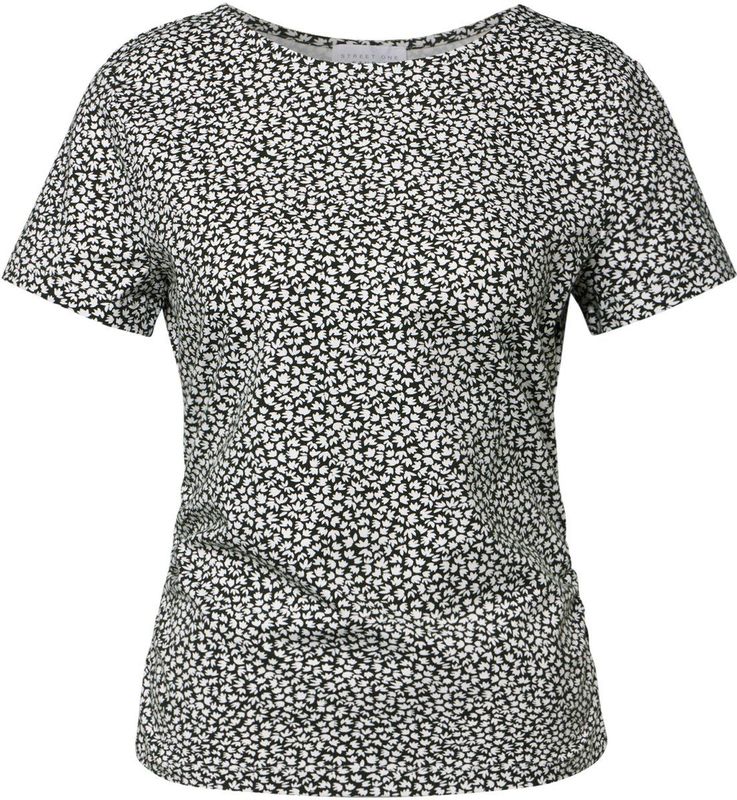 Street One - Studio - Dames Shirt - Groen - Katoenmix met Ruguitsnijding