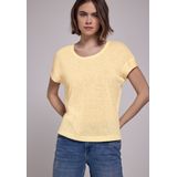 Street One Studio - T-shirt - Zomer - Linnenlook - Ronde Hals - Korte Mouwen