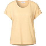 Street One Studio - T-shirt - Zomer - Linnenlook - Ronde Hals - Korte Mouwen