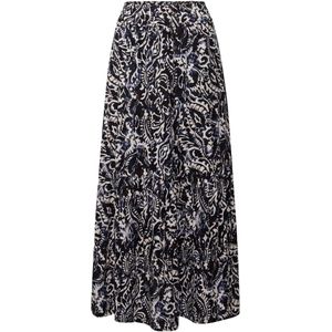 Street One Studio Dames Gedessineerde mousseline rok in Blauw, in size: 32