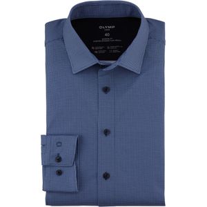 Olymp overhemd blauw geprint 24/Seven Dynamic Flex Jersey