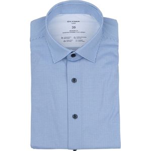 Olymp - Luxor 24/Seven Dynamic Flex Overhemd - Blauw - Katoen/Elastaan