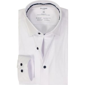 OLYMP - Overhemd - Wit - Jersey - Modern Fit