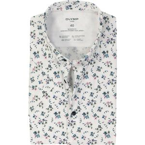 OLYMP - 24/7 - Overhemd - Wit - Strijkvriendelijk, Korte Mouwen, Kent Kraag