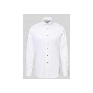 OLYMP - Leve - Overhemd - Wit - Dobby Weving - Body Fit