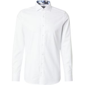 OLYMP - Level 5 - Overhemd - Wit - Body Fit, Structuurweving, Easy Iron