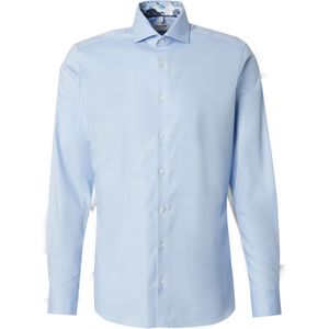 OLYMP - Level - Overhemd - Lichtblauw - Structuurweving - Body Fit