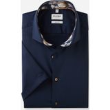 OLYMP - Level 5 - Heren Overhemd - Marine Blauw - Korte Mouwen - Easy Iron