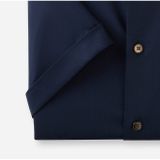 OLYMP - Level 5 - Heren Overhemd - Marine Blauw - Korte Mouwen - Easy Iron