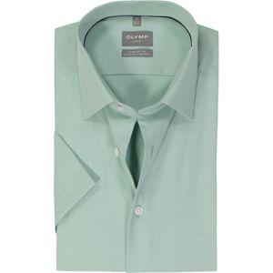 OLYMP - Comfort Fit - Overhemd - Lichtgroen - Korte Mouwen, Strijkvriendelijk, Boordmaat: 46
