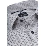 Olymp - Luxor - Overhemd Print - Beige - Heren - Formeel