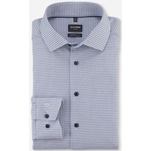 Olymp - Luxor 24/Seven Overhemd - Lichtblauw - Katoen/Polyester/Elastaan