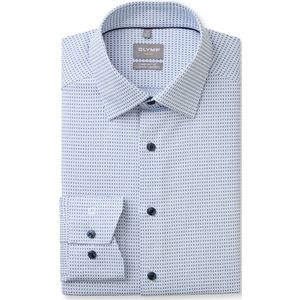 Olymp - 24/Seven - Overhemd - Lichtblauw - Katoen/Polyester/Elastaan