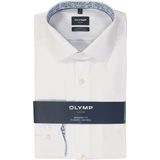 OLYMP - Heren Overhemd - Wit - Twill - Lange Mouwen