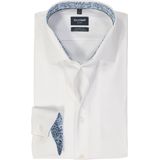 OLYMP - Heren Overhemd - Wit - Twill - Lange Mouwen