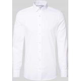 OLYMP - Level 5 - Overhemd - Wit - Body Fit, Popeline, Lange Mouwen, Easy Iron