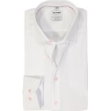 OLYMP - Level 5 - Overhemd - Wit - Body Fit, Popeline, Lange Mouwen, Easy Iron