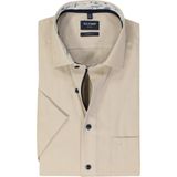 OLYMP - Overhemd - Beige - Korte Mouwen - Strijkvrij - Modern Fit
