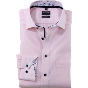 OLYMP - Luxor Modern Fit Overhemd - Roze - Katoen/Polyester