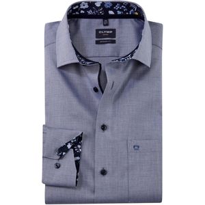 Olymp - Overhemd - Donkerblauw - 100% Katoen - Modern Fit