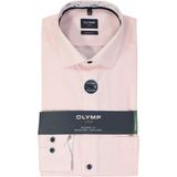 OLYMP - Heren Overhemd - Roze - Structuurweving - Modern Fit