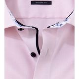 OLYMP - Heren Overhemd - Roze - Structuurweving - Modern Fit