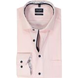 OLYMP - Heren Overhemd - Roze - Structuurweving - Modern Fit