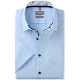 OLYMP comfort fit overhemd, korte mouw, structuur, lichtblauw