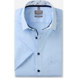 OLYMP comfort fit overhemd, korte mouw, structuur, lichtblauw