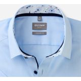 OLYMP comfort fit overhemd, korte mouw, structuur, lichtblauw