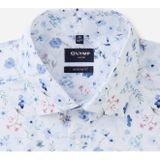 OLYMP - Modern Fit Overhemd - Korte Mouw - Wit - Popeline